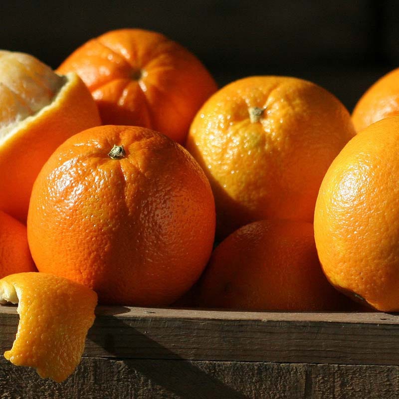Juicy, sweet, sun-ripened navel oranges  Fresh, bright colored Navel Oranges