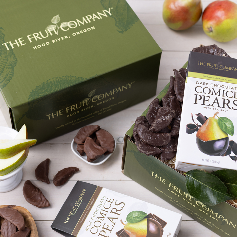 Chocolate Covered Comice Pears Duo