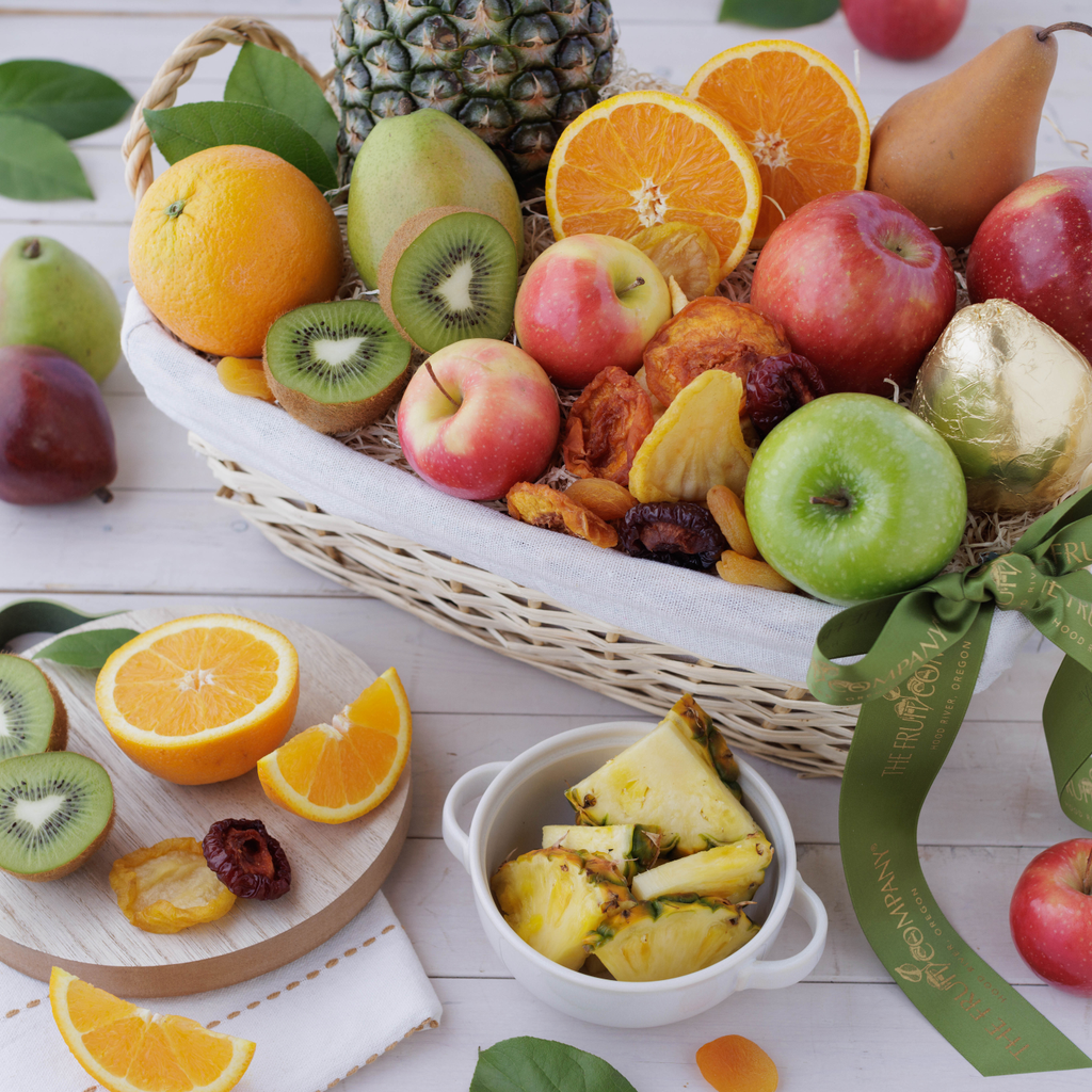  The Fruit Company Cesta de frutas de celebración de huerto,  cesta de frutas frescas para cualquier ocasión, regalos de cumpleaños para  mujeres y hombres : Comida Gourmet y Alimentos