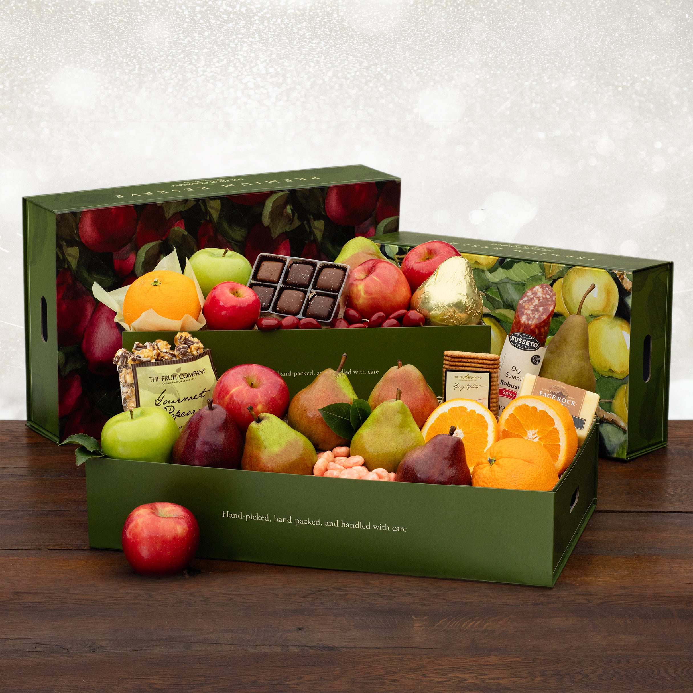 A Gift Inside Perfect Pairings Deluxe Fruit, Cheese and Gourmet Box