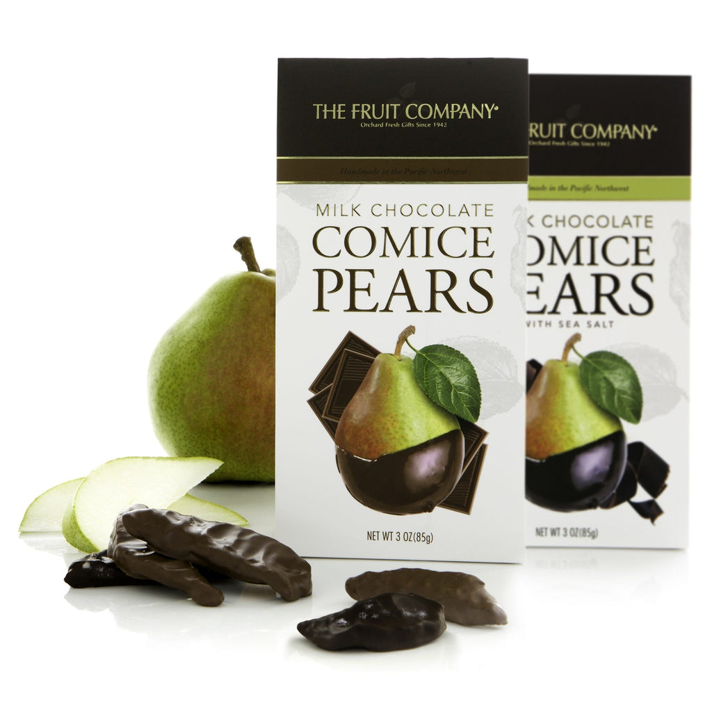 Delicious, chocolate covered pears