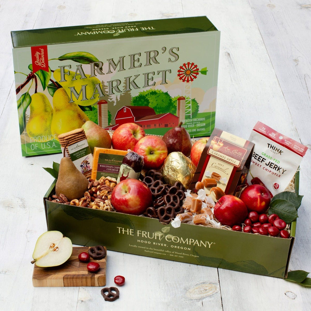 Delightful vintage farm-themed gift box for winter.